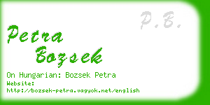 petra bozsek business card